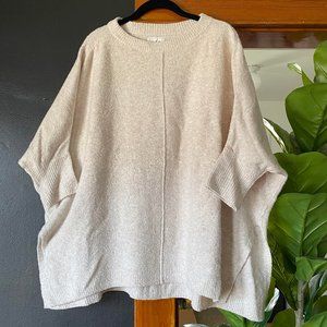 Lou & Grey Cream Poncho Sweater
